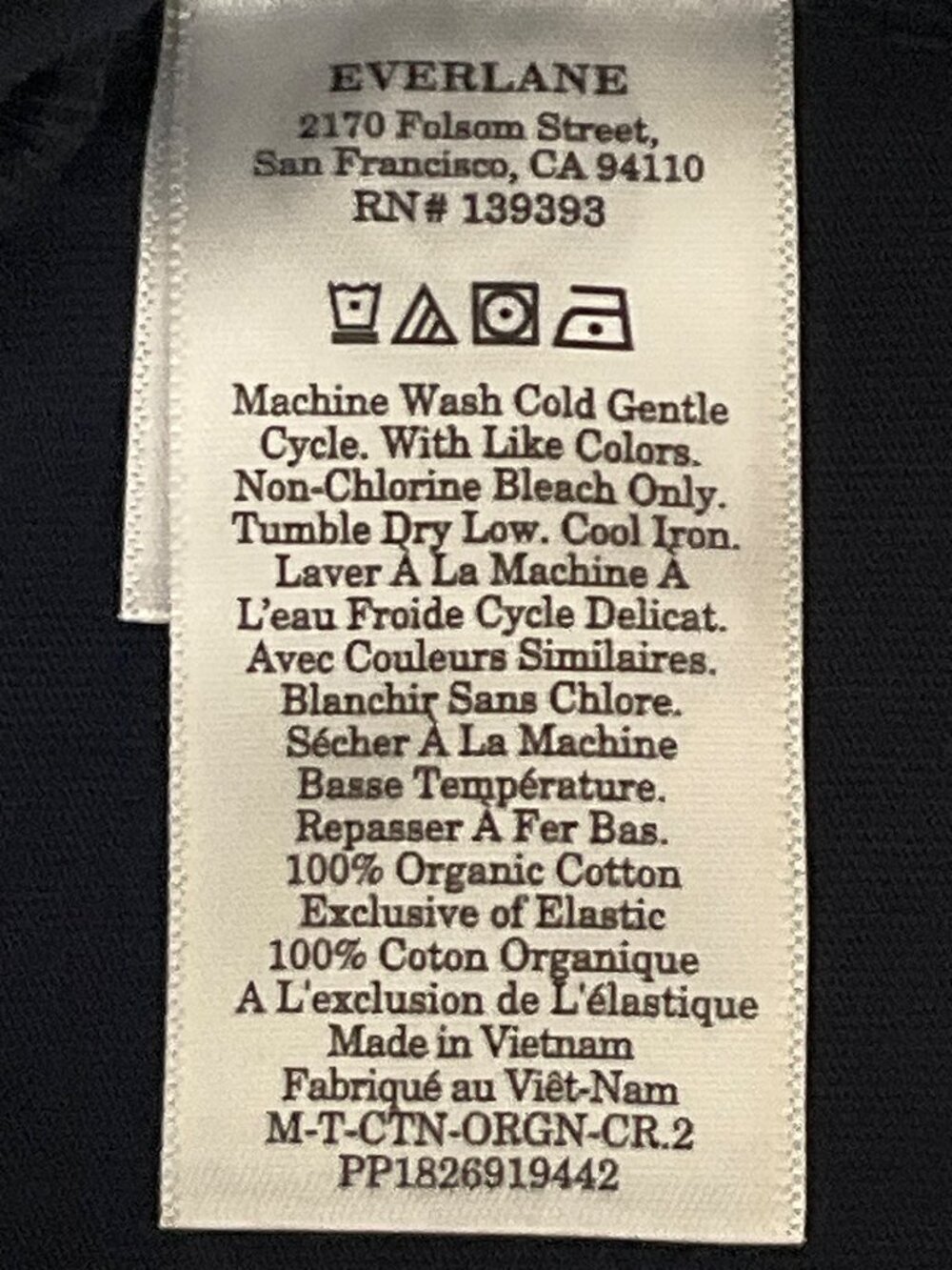 Everlane The Essential Organic Crew in Deep Navy Mens Large New Tshirt Tee - Picture 6 of 11